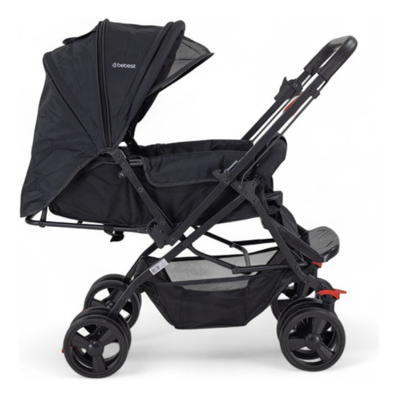 Coche De Paseo Bebesit Roma Plegable Con Manillar Reversible Negro Negro
