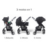 Coche Moises Alfa Travel System Bebesit Negro Negro Negro