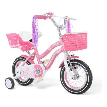 Bicicleta Niña Rod 12 Bocina, Ruedas Auxiliares Y Canasto