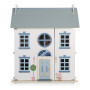 Casita De Muñecas De Madera 3 Pisos + Accesorios Doll House Celeste
