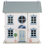 Casita De Muñecas De Madera 3 Pisos + Accesorios Doll House Celeste