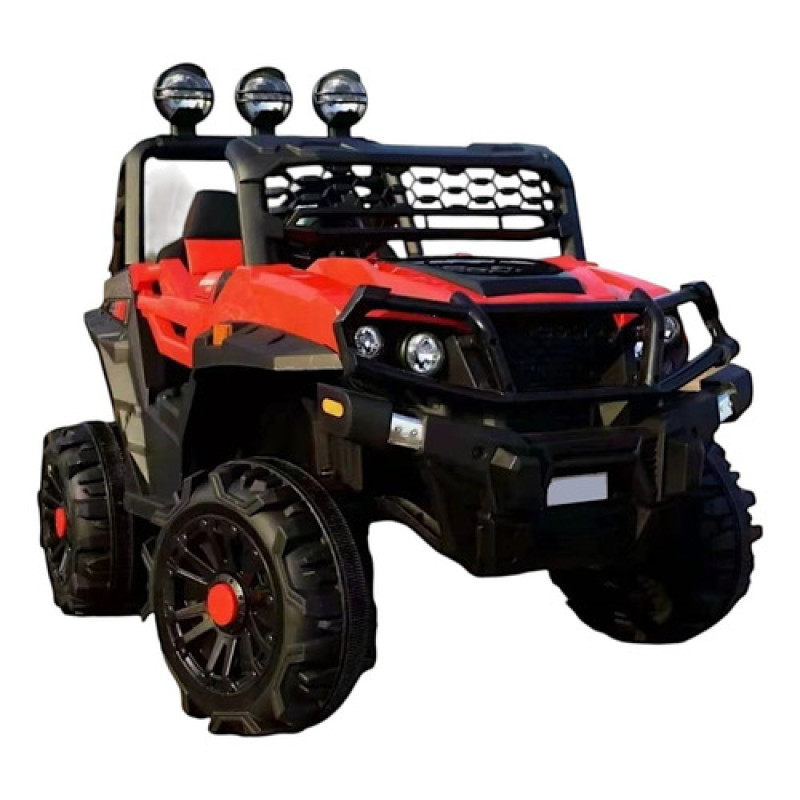 Auto Jeep Doble A Batería 12v Con Control Remoto Bebesit Rojo