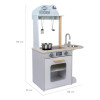 Cocina Infantil De Madera Con Accesorios Edufun