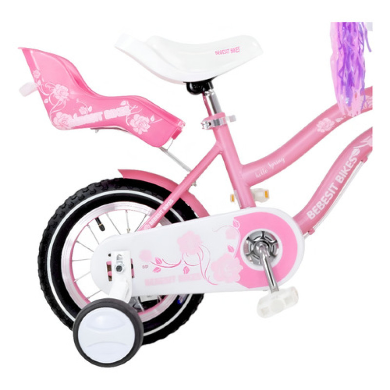 Bicicleta Niña Rod 12 Bocina, Ruedas Auxiliares Y Canasto