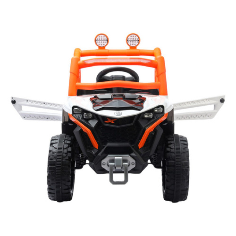Auto A Batería Infantil Con Control Remoto Y Luces Led Naranja