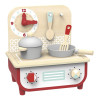 Juego De Cocina + Barbaoca De Madera Tooky Toy + Accesorios