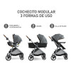 Cochecito Con Porta Bebé Travel System Modes Trio Color Negro Color Del Chasis Gris