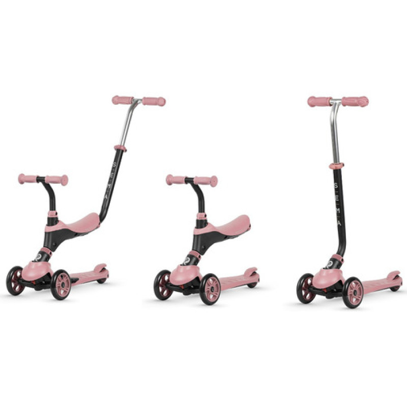 Monopatín Con Altura Ajustable 2en1 Sema Deluxe Qplay Rosa Sema Deluxe