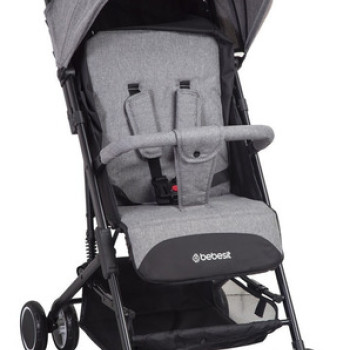 Coche De Paseo Bebesit Sprint Gris Con Chasis Color Negro
