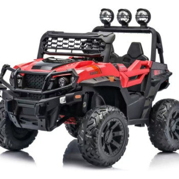 Auto Jeep Doble A Batería 12v Con Control Remoto Bebesit Rojo