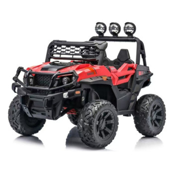 Auto Jeep Doble A Batería 12v Con Control Remoto Bebesit Rojo