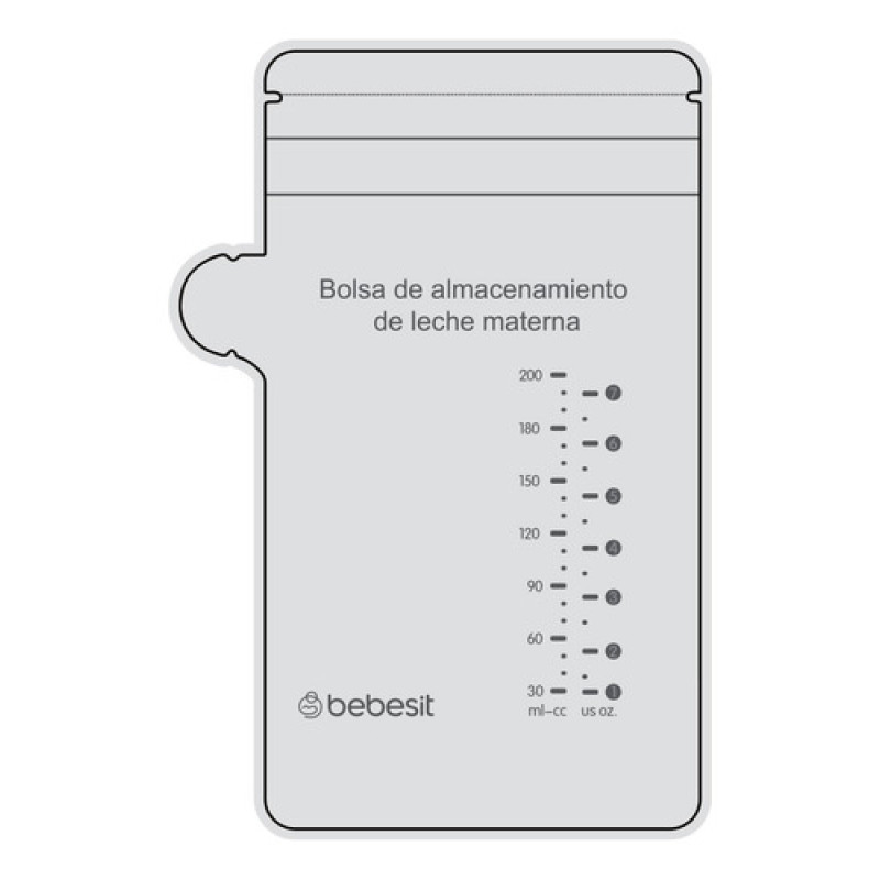Bolsas De Alamcenamineto De Leche Materna 200 Ml X30 Bebesit