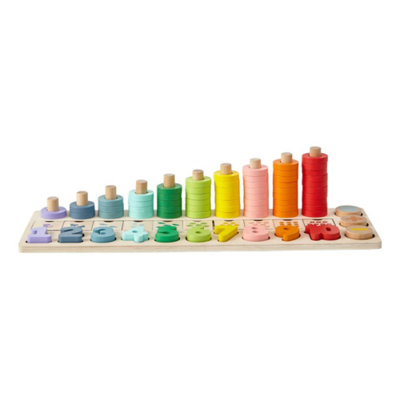 Juego De Mesa De Números Y Encastre Edufun