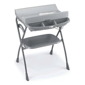 Catre De Baño Para Bebé Con Cambiador Y Asiento Reclinado Gris