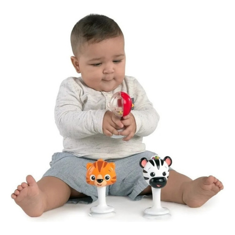 Set De Sonajeros Con Ventosa Baby Einstein Multicolor Animales