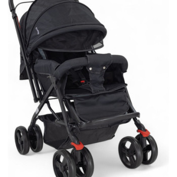 Coche De Paseo Bebesit Roma Plegable Con Manillar Reversible Negro Negro