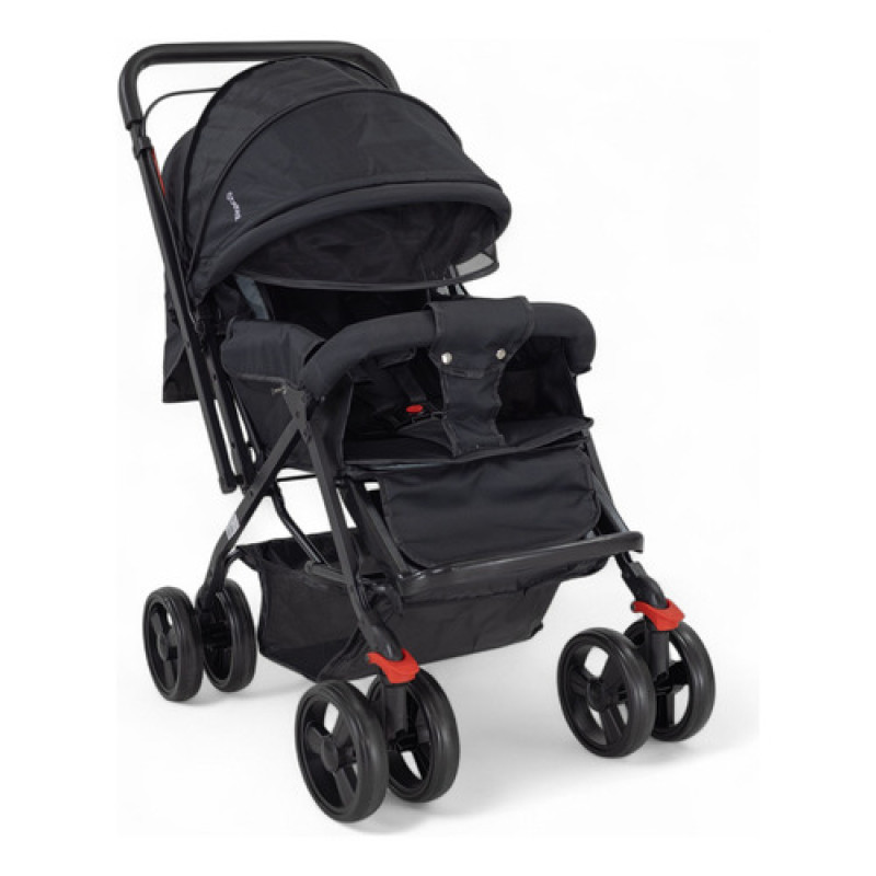 Coche De Paseo Bebesit Roma Plegable Con Manillar Reversible Negro Negro