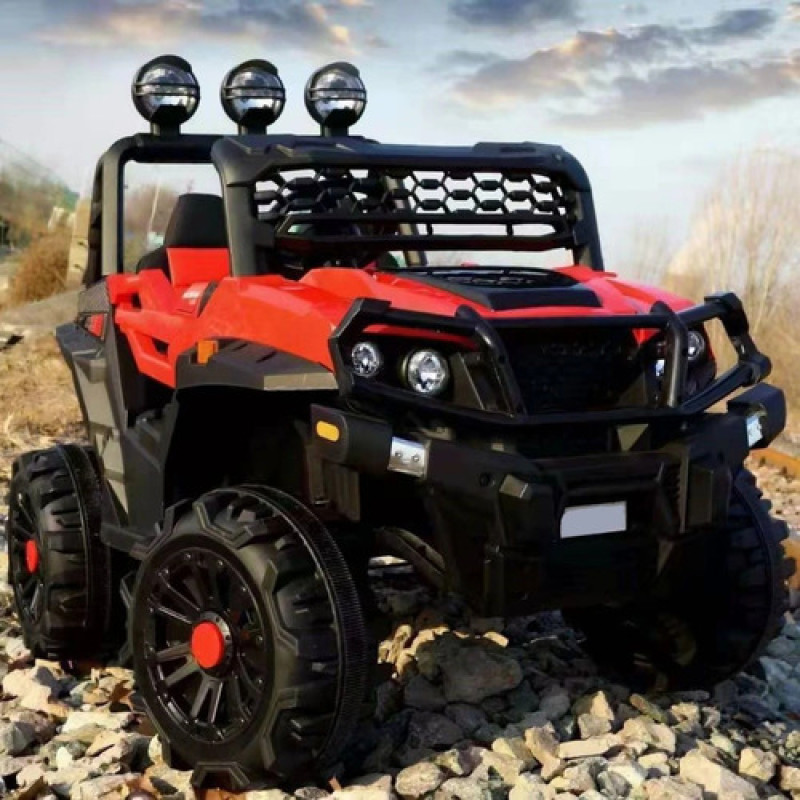 Auto Jeep Doble A Batería 12v Con Control Remoto Bebesit Rojo