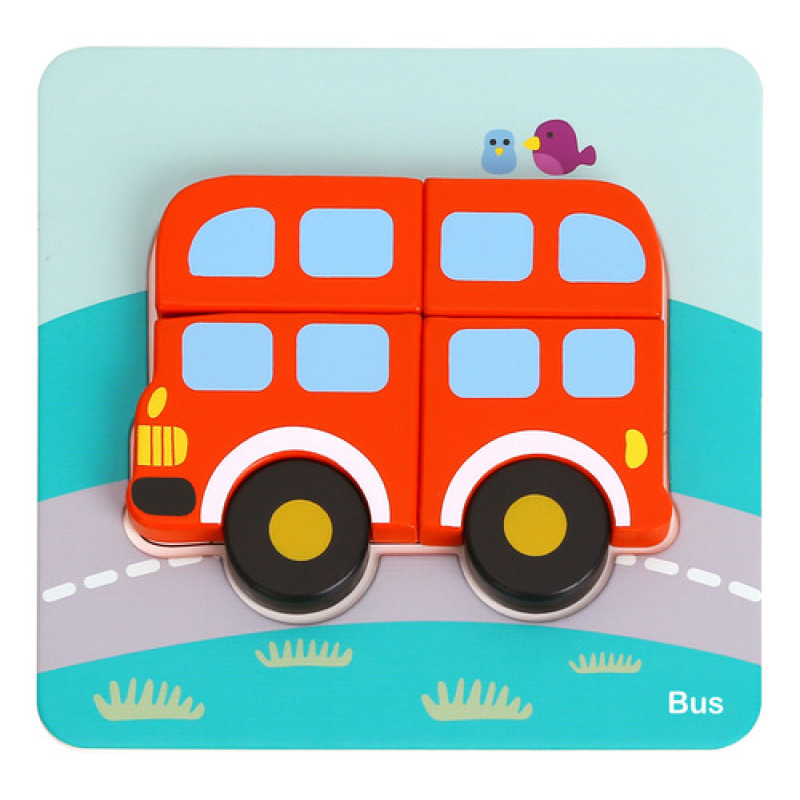 Tooky Toy Puzzle De Madera Para Niños De Transportes