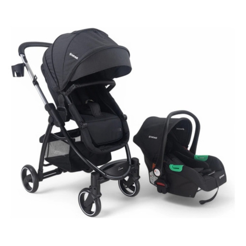 Coche Moises Alfa Travel System Bebesit Negro Negro Negro