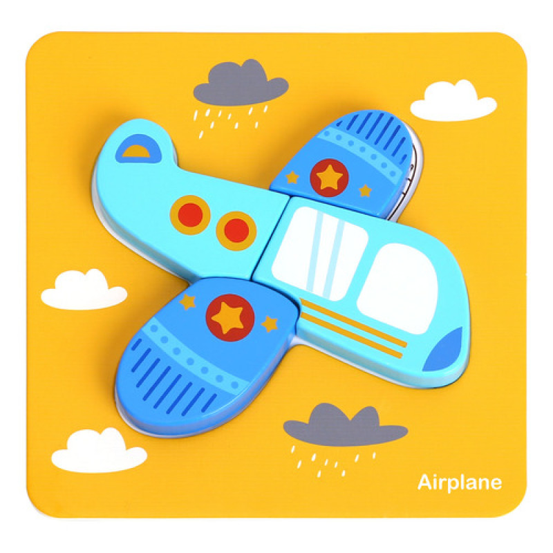 Tooky Toy Puzzle De Madera Para Niños De Transportes