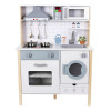 Cocina De Madera Infantil Edufun Con Campana Y Lavarropas Blanco