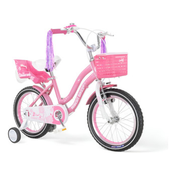 Bicicleta Niña Rod 16 Bocina, Ruedas Auxiliares Y Canasto