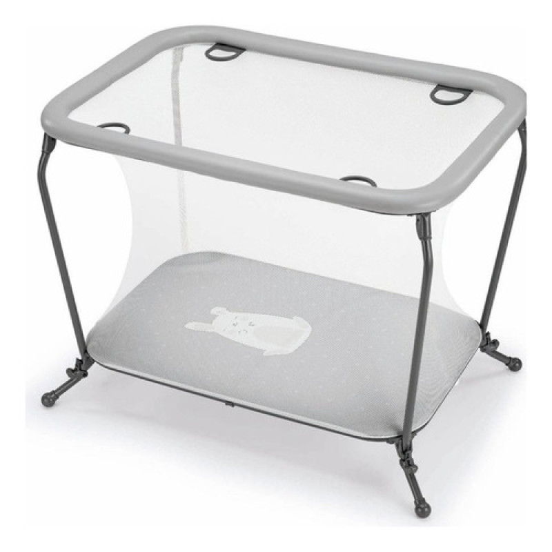 Corral Lusso Cam Con Asas Internas, Compacto Y Seguro Gris