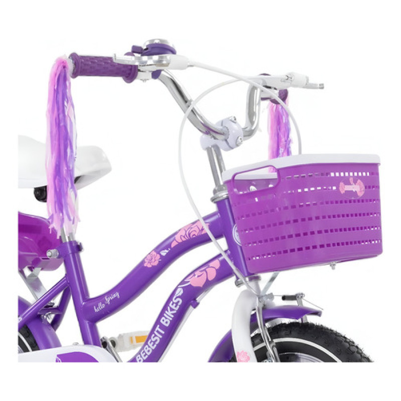 Bicicleta Niña Rod 12 Bocina, Ruedas Auxiliares Y Canasto