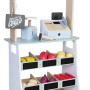 De Frutas De Madera Con Caja Registradora Para Niños Color Azul Claro