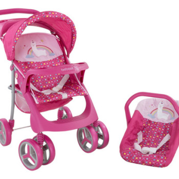 Coche Y Baby Silla De Muñecas Unicornio Bebesit Calidad