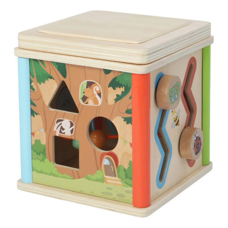 Cubo Didáctico De Actividades De Madera