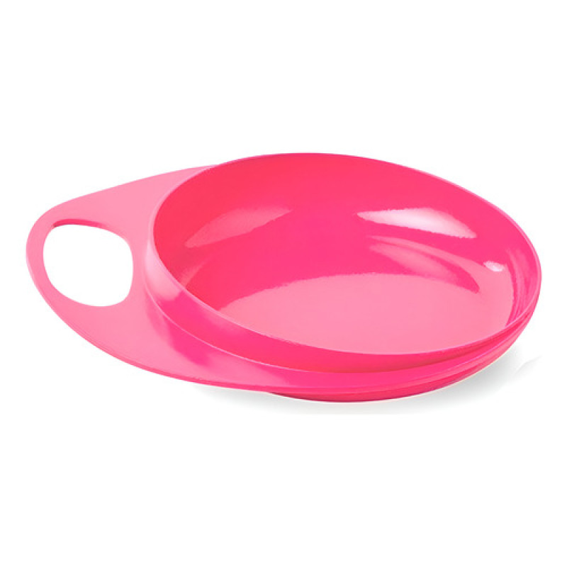Plato Nuvita Easy Eating Anillo De Agarre Color Rosa