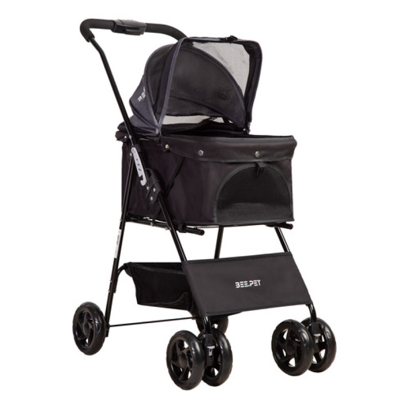 Carro Coche Plegable Para Perros Gatos Beepet Gris