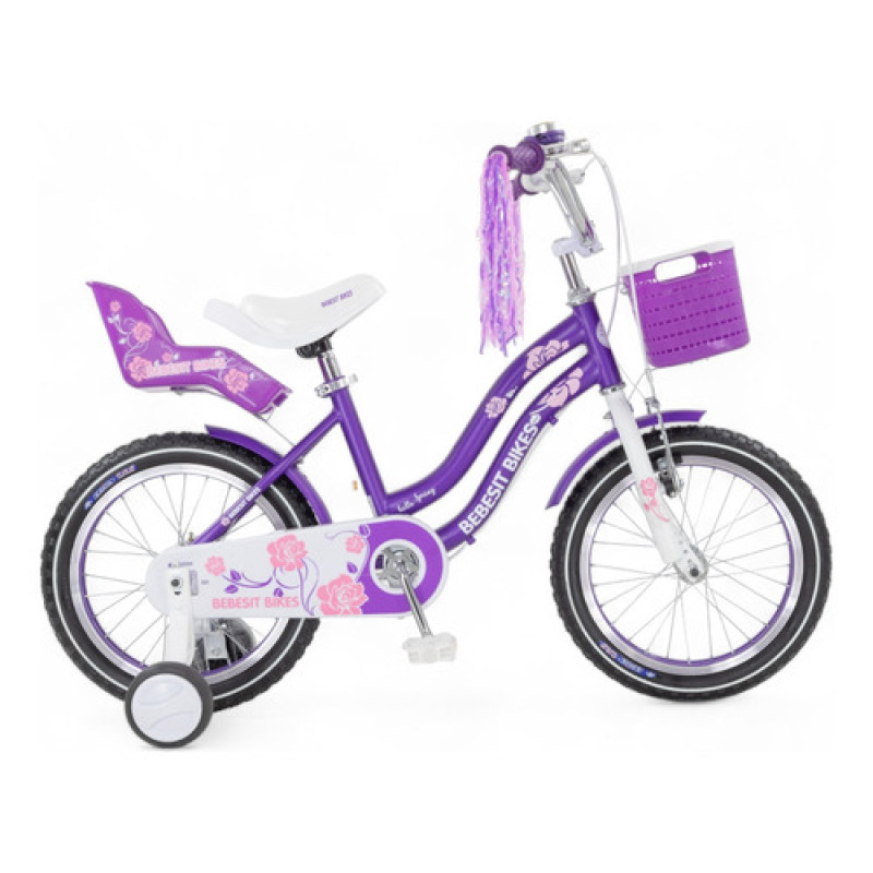 Bicicleta Niña Rod 16 Bocina, Ruedas Auxiliares Y Canasto