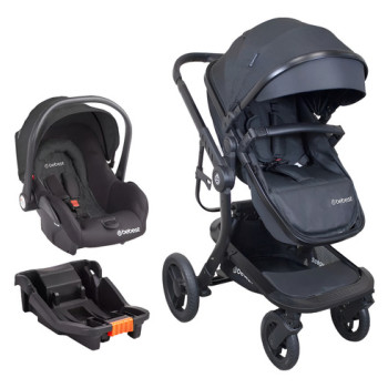 Coche De Paseo Travel System Taurus Con Babysilla Y Base Gris Negro