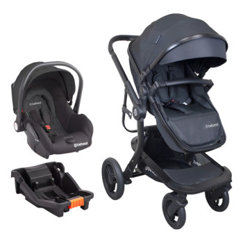 Coche De Paseo Travel System Taurus Con Babysilla Y Base Gris Negro