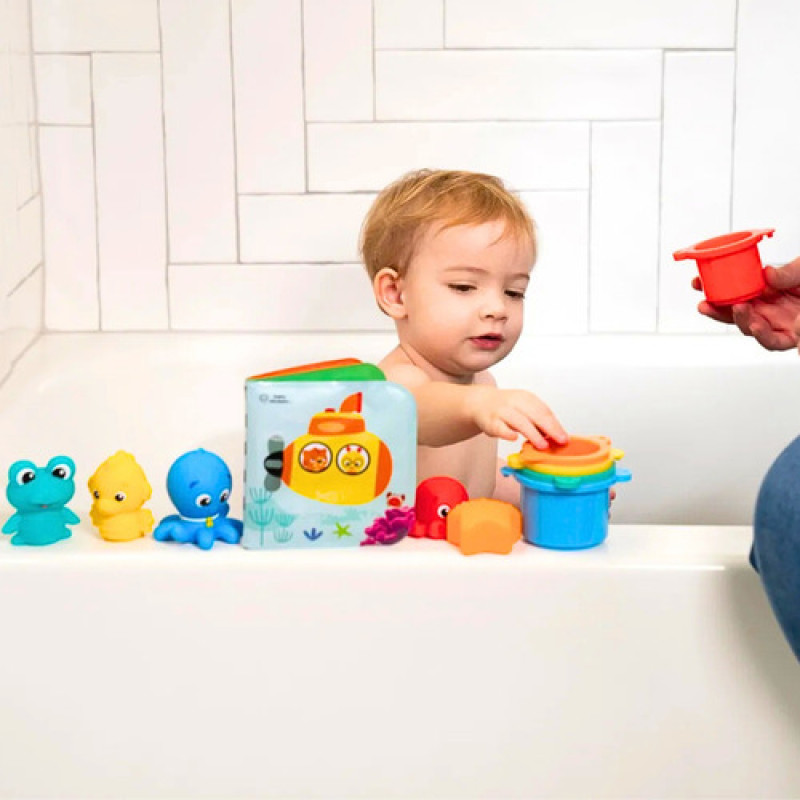 Juguete Set De Baño 11 Piezas Ocean Explorers Baby Einstein Azul