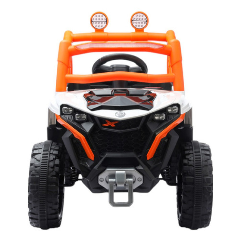Auto A Batería Infantil Con Control Remoto Y Luces Led Naranja