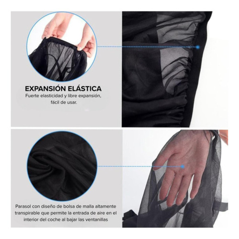 Parasol Mosquitero Ventanas Para Auto Uv50+ 2pz Bebesit