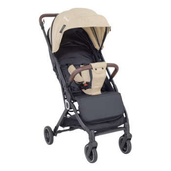 Coche De Paseo Micro Bebesit Compacto De Viaje Hasta 25kg Beige Negro