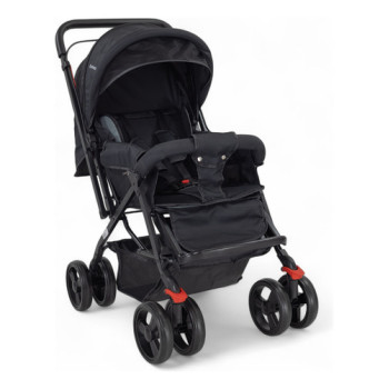 Coche De Paseo Bebesit Roma Plegable Con Manillar Reversible Negro Negro