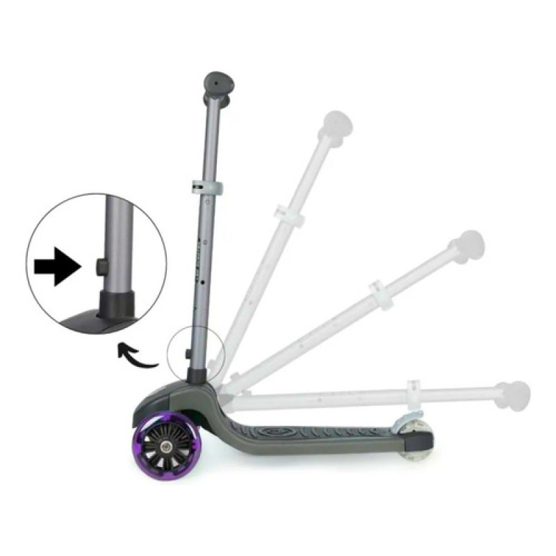 Monopatin Future Eco C/luces Deluxe Qplay Lila