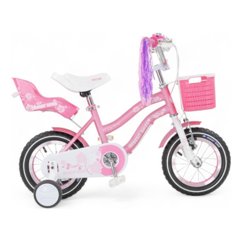 Bicicleta Niña Rod 12 Bocina, Ruedas Auxiliares Y Canasto