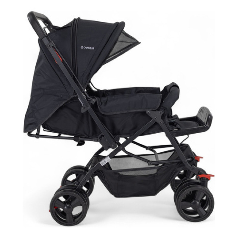 Coche De Paseo Bebesit Roma Plegable Con Manillar Reversible Negro Negro