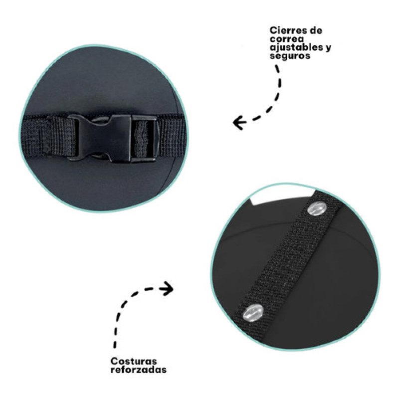Espejo De Auto Universal Para Bebés Circular Bebesit Negro