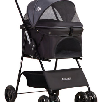 Carro Coche Plegable Para Perros Gatos Beepet Gris