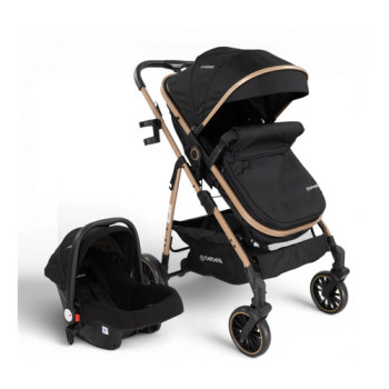 Coche Travel System Jumbo Con Baby Silla Ruedas Todo Terreno