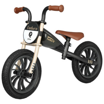 Bicicleta Sin Pedales Qplay Feduro Rodado 12 Dorado