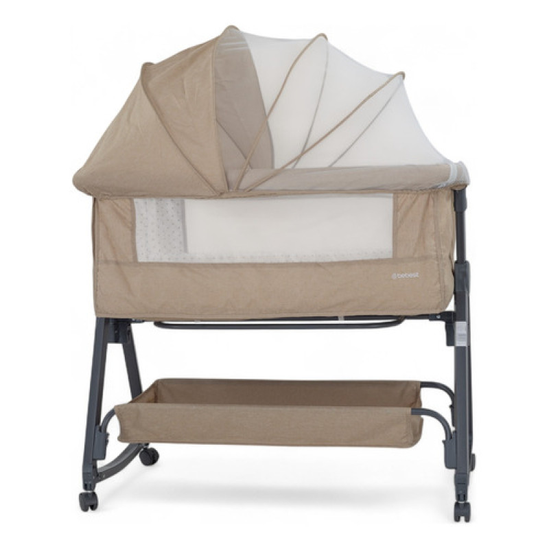 Cuna Colecho Mecedora 2en1 Con Mosquitero Bebesit Beige Liso Beige